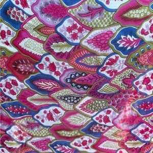 French Country Beautiful Silk Chiffon Pink Floral Scarf Wrap